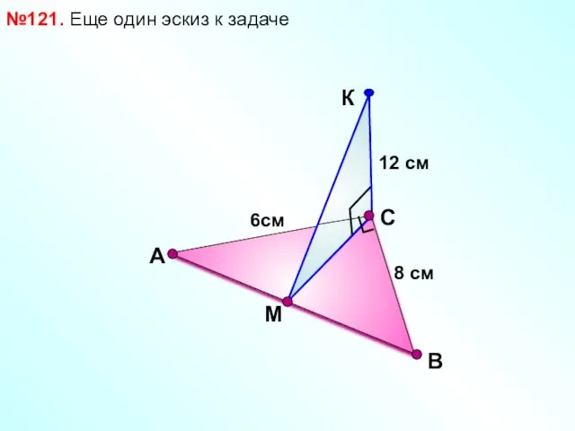 В №121. Еще один эскиз к задаче С А М 12 см 8 см 6см