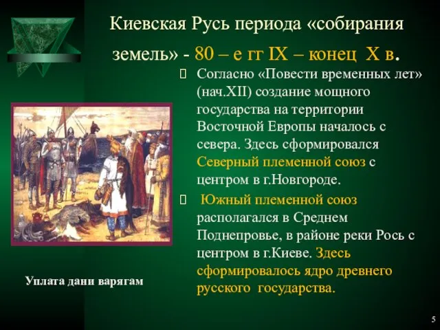 Киевская Русь периода «собирания земель» - 80 – е гг IX –