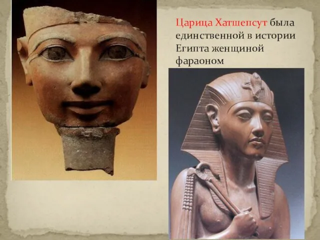 Царица Хатшепсут была единственной в истории Египта женщиной фараоном