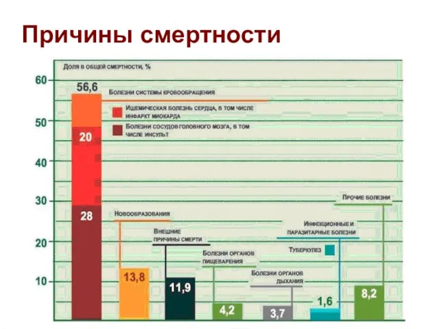 Причины смертности РФ, 2007 Причины смертности