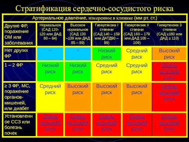 Стратификация сердечно-сосудистого риска