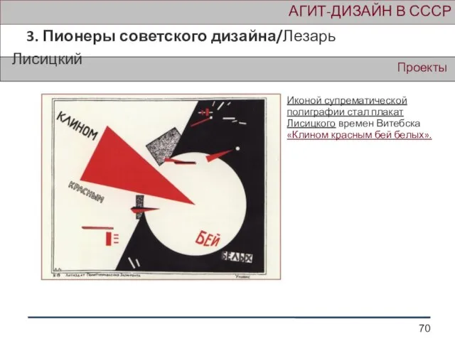 АГИТ-ДИЗАЙН В СССР 3. Пионеры советского дизайна/Лезарь Лисицкий Проекты Иконой супрематической полиграфии