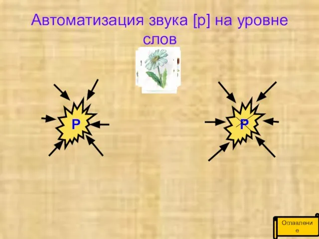 Автоматизация звука [р] на уровне слов Оглавление