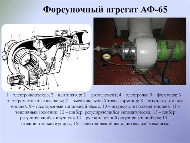 1 – электродвигатель; 2 – вентилятор; 3 – фотоэлемент; 4 – электроды;