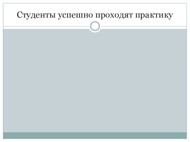 Студенты успешно проходят практику