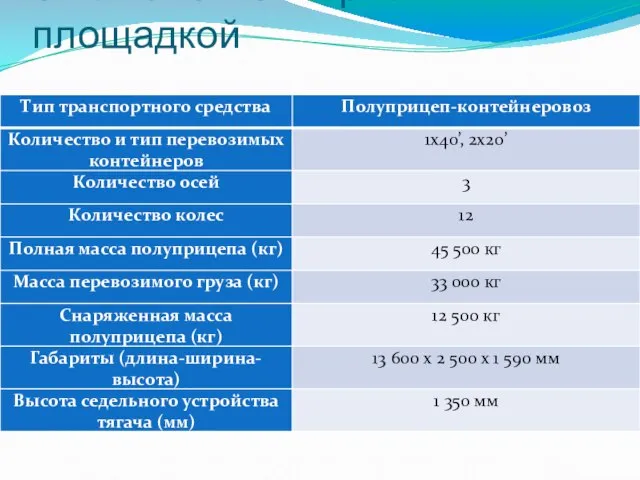 Тягач с контейнерной площадкой