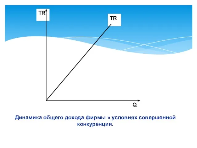 Динамика общего дохода фирмы в условиях совершенной конкуренции.