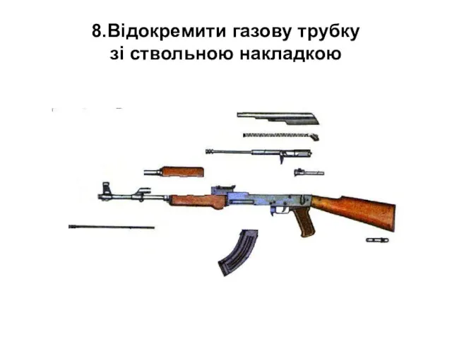 8.Відокремити газову трубку зі ствольною накладкою