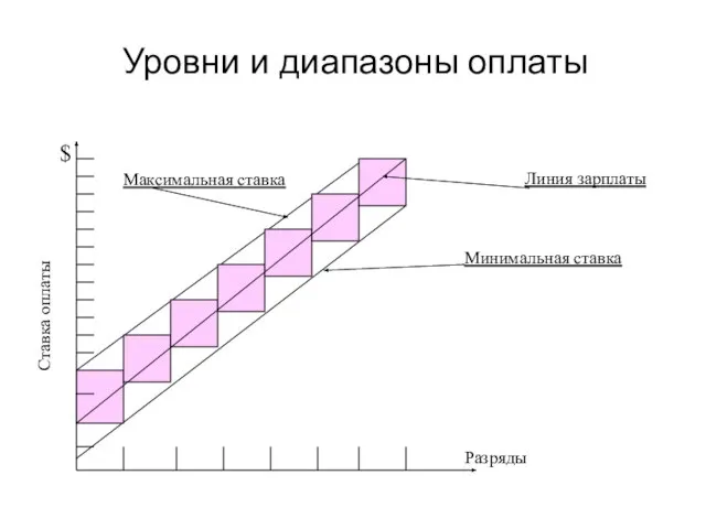 Линия зарплаты Минимальная ставка Максимальная ставка Разряды Ставка оплаты $ Уровни и диапазоны оплаты