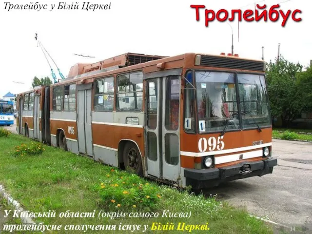 Тролейбус у Білій Церкві 14 Тролейбус У Київській області (окрім самого Києва)