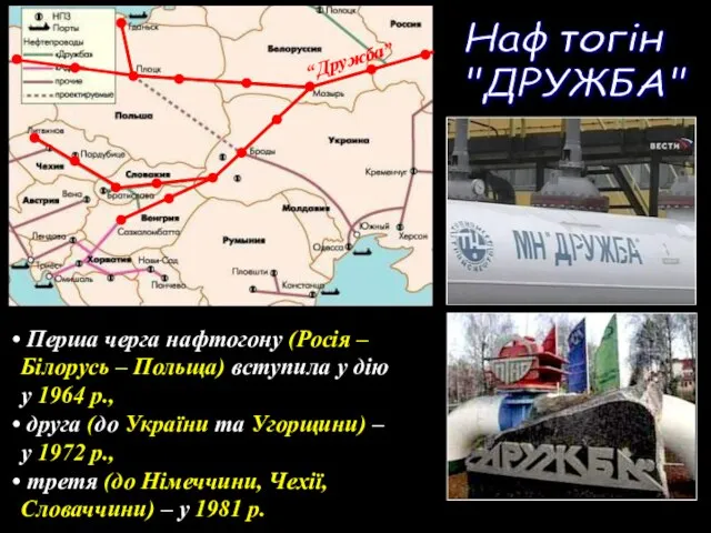 Перша черга нафтогону (Росія – Білорусь – Польща) вступила у дію у