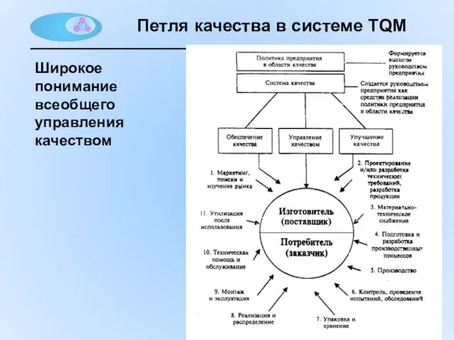 Широкое понимание всеобщего управления качеством Петля качества в системе TQM