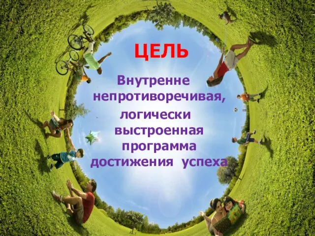 ЦЕЛЬ Внутренне непротиворечивая, логически выстроенная программа достижения успеха