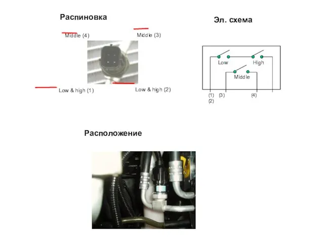 Распиновка Расположение Эл. схема