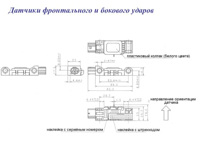 Датчики фронтального и бокового ударов