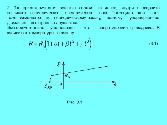 2. Т.к. кристаллическая решетка состоит из ионов, внутри проводника возникает периодическое электрическое