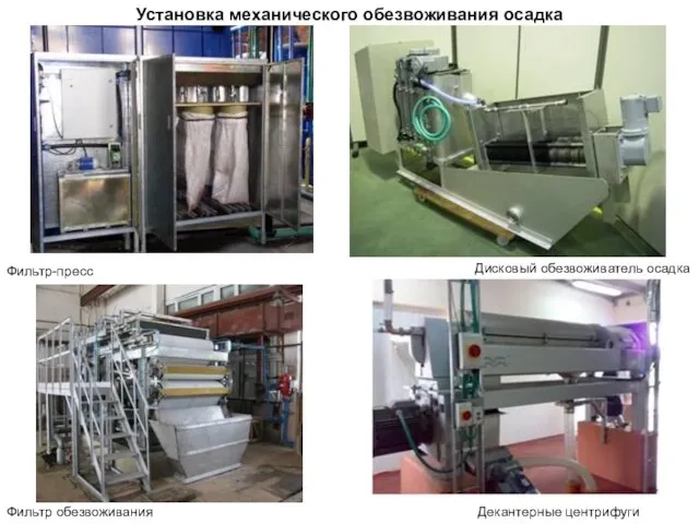 Фильтр обезвоживания Фильтр-пресс Декантерные центрифуги Дисковый обезвоживатель осадка Установка механического обезвоживания осадка