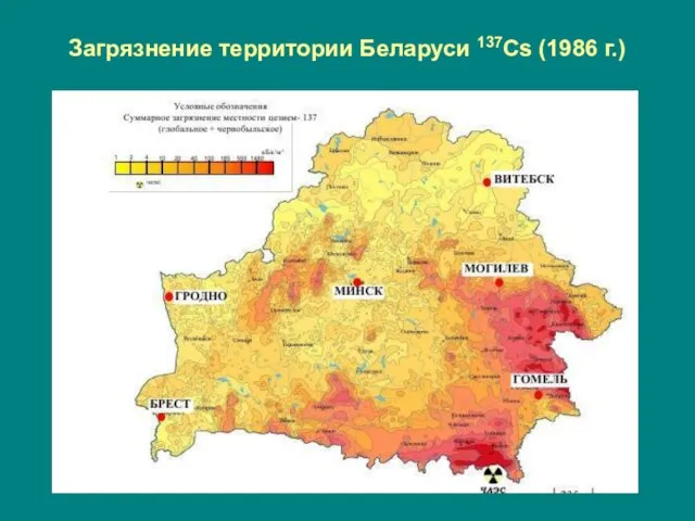 Загрязнение территории Беларуси 137Cs (1986 г.)