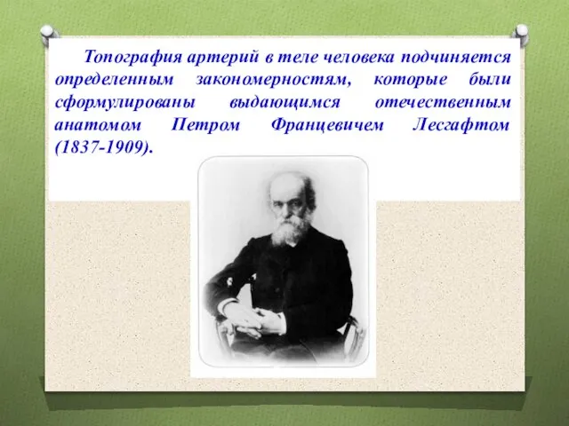 Топография артерий в теле человека подчиняется определенным закономерностям, которые были сформулированы выдающимся