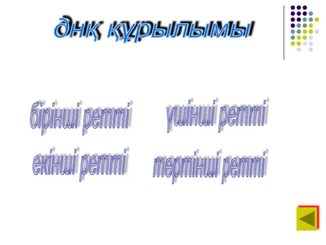 днқ құрылымы бірінші ретті екінші ретті үшінші ретті төртінші ретті