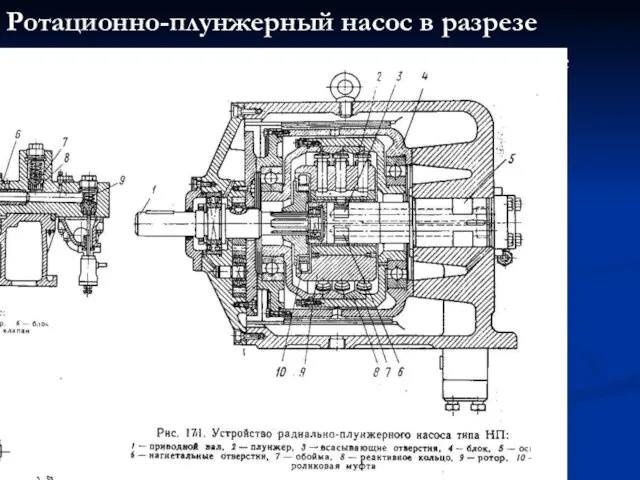 Ротационно-плунжерный насос в разрезе Ротационно-плунжерный насос в разрезе