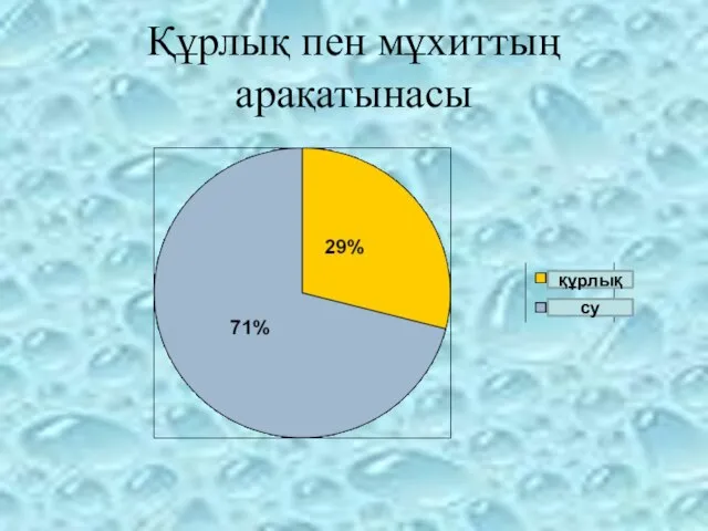 Құрлық пен мұхиттың арақатынасы құрлық су