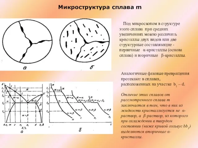 Микроструктура сплава m Под микроскопом в структуре этого сплава при средних увеличениях