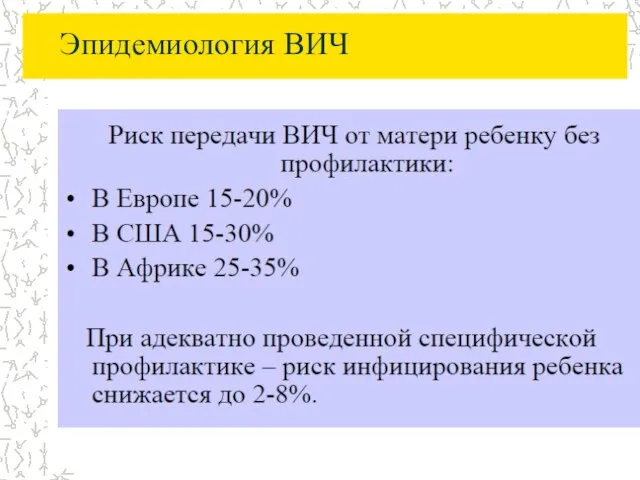 Эпидемиология ВИЧ