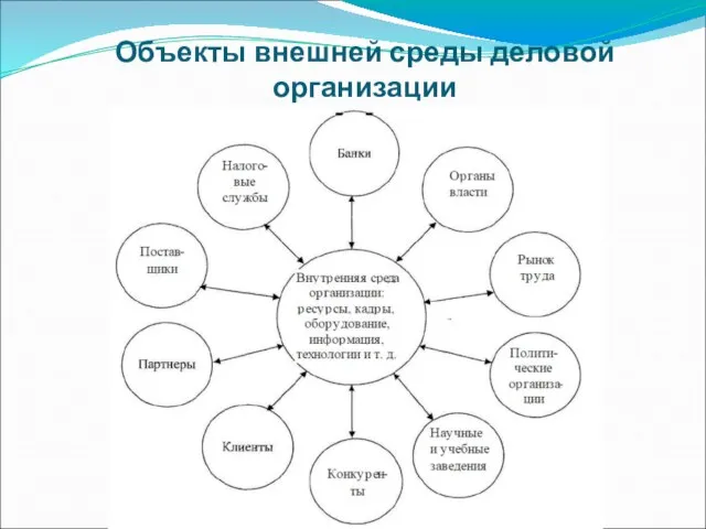 Объекты внешней среды деловой организации