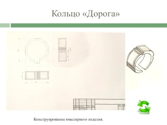 Кольцо «Дорога» Конструирование ювелирного изделия.