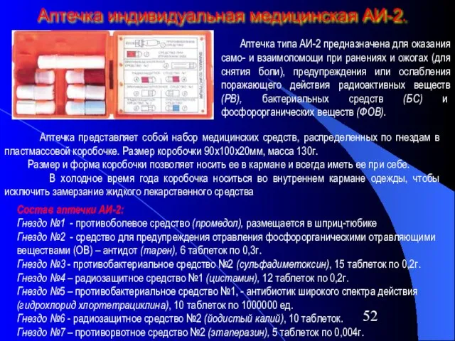 Аптечка индивидуальная медицинская АИ-2. Аптечка типа АИ-2 предназначена для оказания само- и