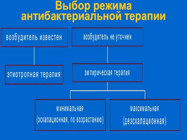 Выбор режима антибактериальной терапии