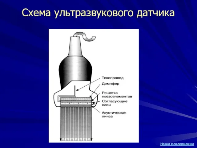 Схема ультразвукового датчика