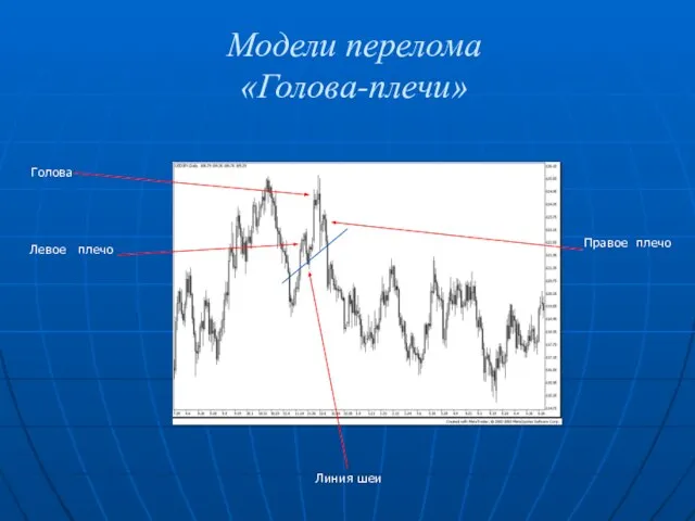 Модели перелома «Голова-плечи» Левое плечо Голова Линия шеи Правое плечо