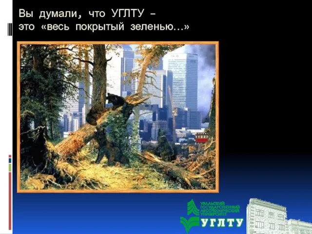 Вы думали, что УГЛТУ – это «весь покрытый зеленью…»