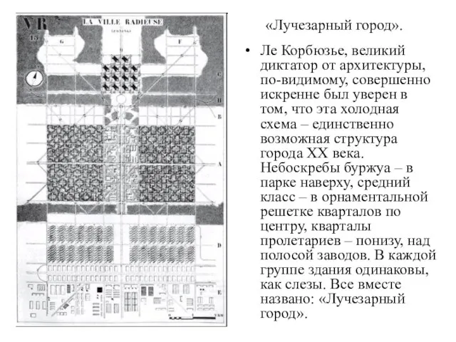 «Лучезарный город». Ле Корбюзье, великий диктатор от архитектуры, по-видимому, совершенно искренне был