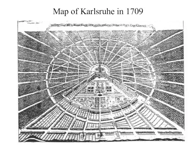 Map of Karlsruhe in 1709