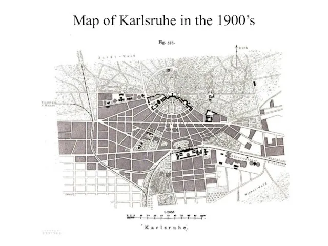 Map of Karlsruhe in the 1900’s