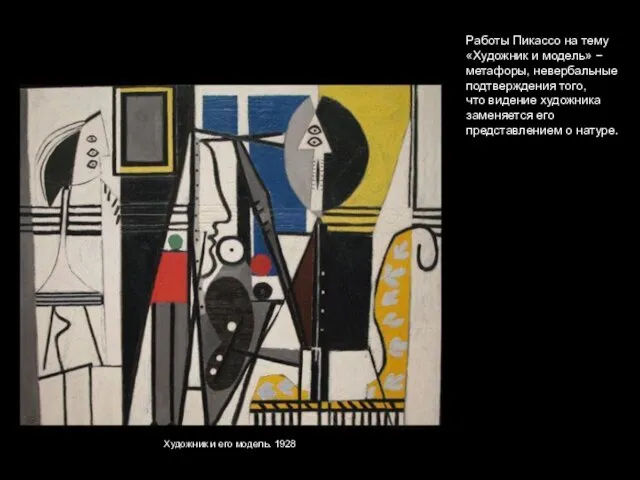 Работы Пикассо на тему «Художник и модель» − метафоры, невербальные подтверждения того,