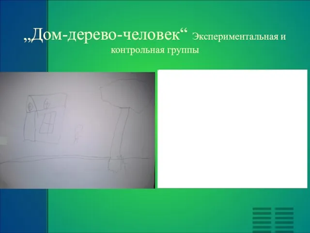 „Дом-дерево-человек“ Экспериментальная и контрольная группы