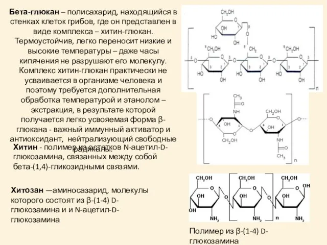 Бета-глюкан – полисахарид, находящийся в стенках клеток грибов, где он представлен в