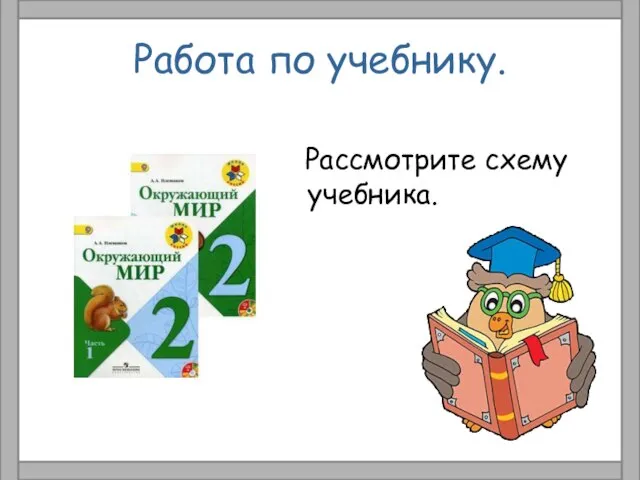 Работа по учебнику. Рассмотрите схему учебника.