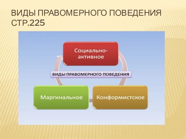 Виды правомерного поведения стр.225