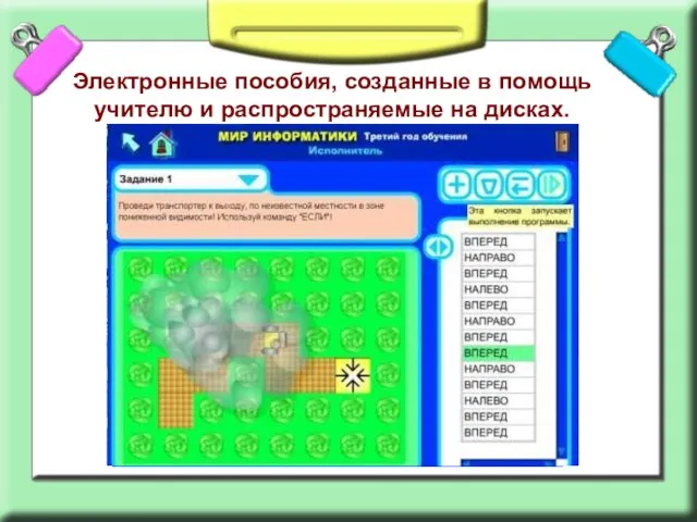 Электронные пособия, созданные в помощь учителю и распространяемые на дисках.