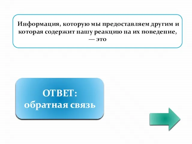 Информация, которую мы предоставляем другим и которая содержит нашу реакцию на их