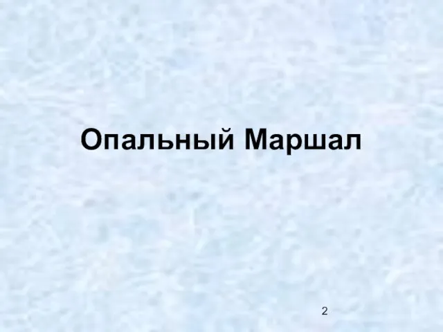 Опальный Маршал