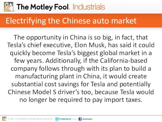Electrifying the Chinese auto market The opportunity in China is so big,