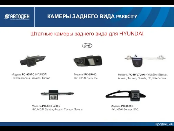 Штатные камеры заднего вида для HYUNDAI Модель PC-9537C HYUNDAI Elantra, Sonata, Accent,