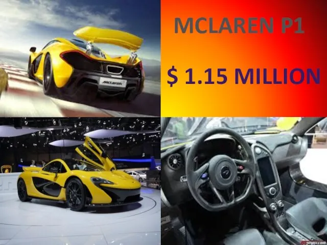 MCLAREN P1 $ 1.15 MILLION