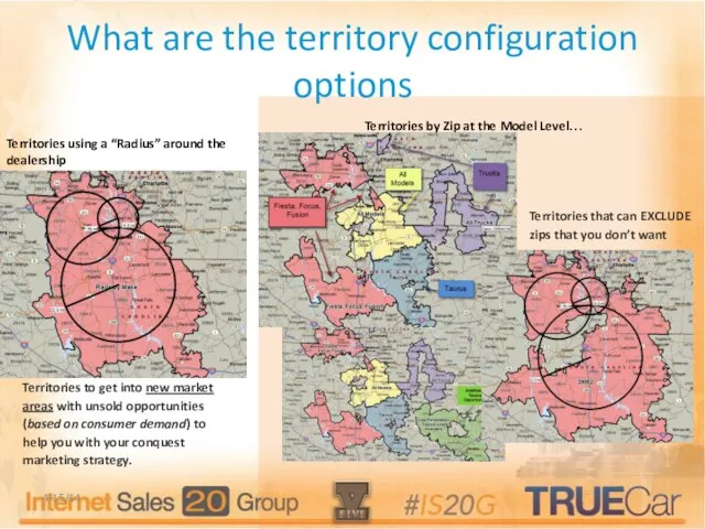 4/15/14 What are the territory configuration options Territories by Zip at the